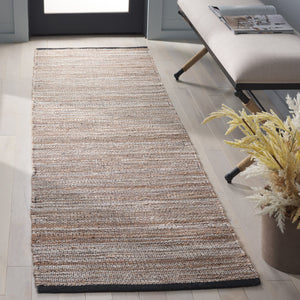 Safavieh Natural Fiber Area Rug – Elegant Flat Weave Design From India, Perfect For Modern And Classic Spaces Natural ,Grey 80% Jute,20% Cotton Nf864f-6sq