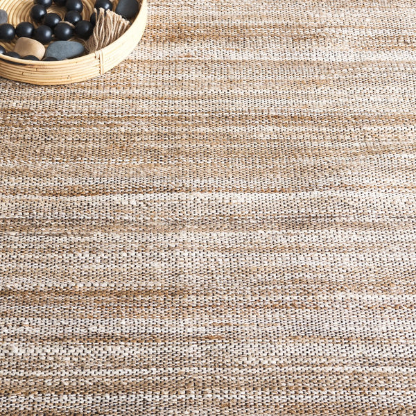 Safavieh Natural Fiber Area Rug – Elegant Flat Weave Design From India, Perfect For Modern And Classic Spaces Natural ,Grey 80% Jute,20% Cotton Nf864f-6sq