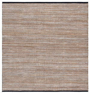 Safavieh Natural Fiber Area Rug – Elegant Flat Weave Design From India, Perfect For Modern And Classic Spaces Natural ,Grey 80% Jute,20% Cotton Nf864f-6sq