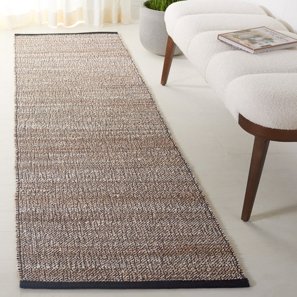 Safavieh Natural Fiber Area Rug In Elegant Taupe With Timeless Striped Pattern For Stylish Home Decor Taupe ,Bleach 80% Jute,20% Cotton Nf865e-6