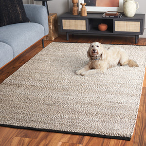 Safavieh Natural Runner Area Rug - Hand-woven Jute & Cotton, Eco-friendly, Chic Design For High-traffic Spaces Beige 80% Jute,20% Cotton Nf867b-5