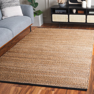 Safavieh Natural Area Rug – Handcrafted Jute And Cotton Design For Sustainable Elegance And Comfort Natural ,Brown 80% Jute,20% Cotton Nf867t-4