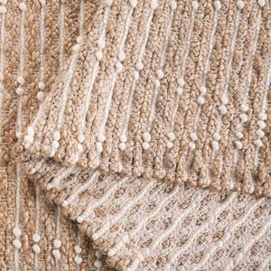 Safavieh Natural Fiber 877a Eco-friendly Jute And Cotton Rug For Stylish Home Decor And Comfort Natural ,Ivory 85% Jute,15% Cotton Nf877a-5