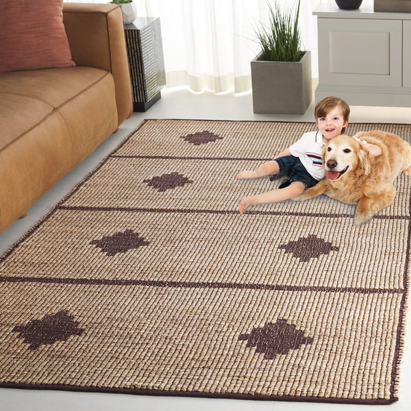 Safavieh Natural Fiber Area Rug - Artisan Crafted Jute Design For Timeless Elegance And Eco-friendly Living Natural ,Brown Jute Pile Nf878a-4