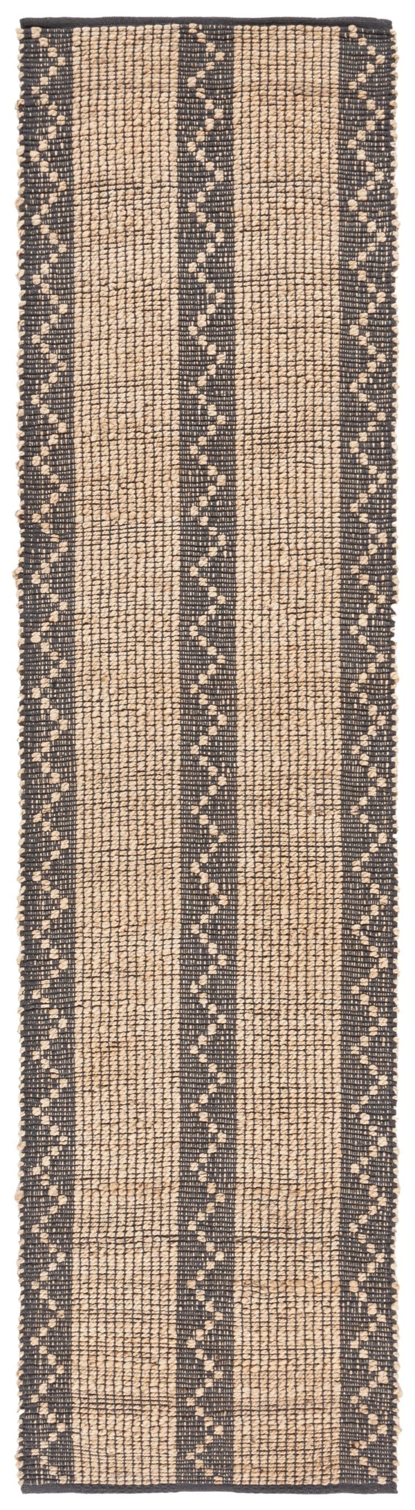 Safavieh Natural Fiber Area Rug - Handcrafted Elegance In Grey Zigzag Design For Timeless Home Decor Natural ,Grey Jute Pile Nf879f-6