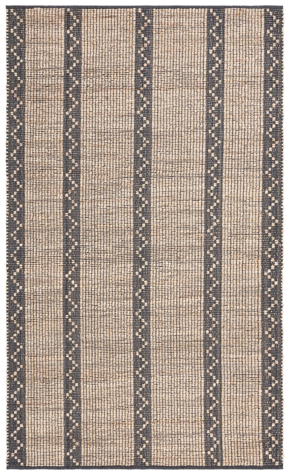 Safavieh Natural Fiber Area Rug - Handcrafted Elegance In Grey Zigzag Design For Timeless Home Decor Natural ,Grey Jute Pile Nf879f-6