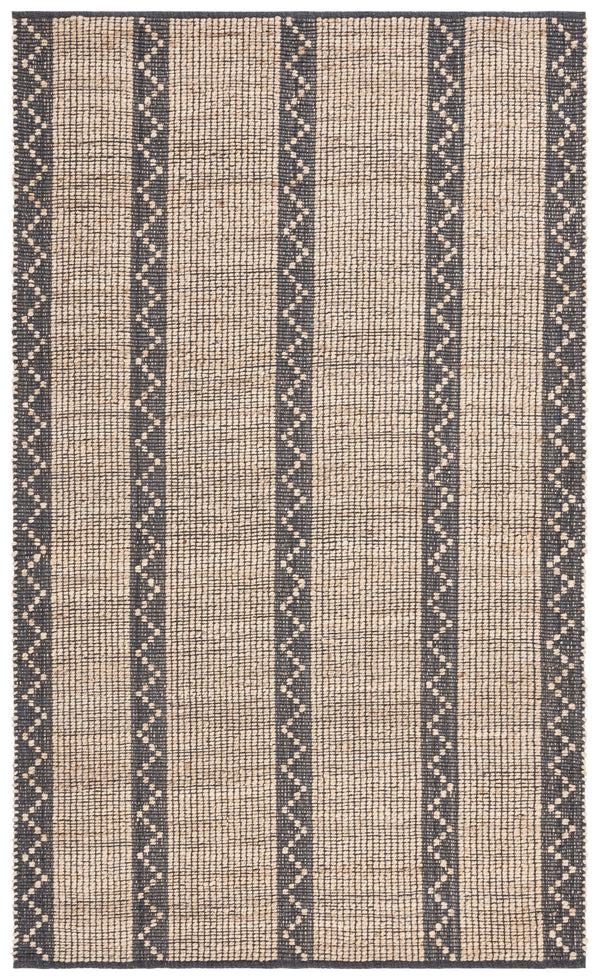 Safavieh Natural Fiber Area Rug - Handcrafted Elegance In Grey Zigzag Design For Timeless Home Decor Natural ,Grey Jute Pile Nf879f-6