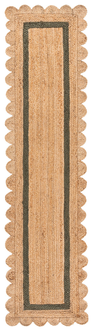 Safavieh Natural Hand-Woven Jute Rug In Olive-Natural Tones — Coastal Texture, Low-Profile, Durable Floor Accent 4'-0" x 6'-0" NF896X-4