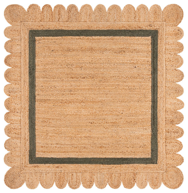 Safavieh Natural Handwoven Jute Area Rug In Olive Tone — Low-Profile Coastal Texture For Modern Homes 8'-0" x 10'-0" NF896X-8