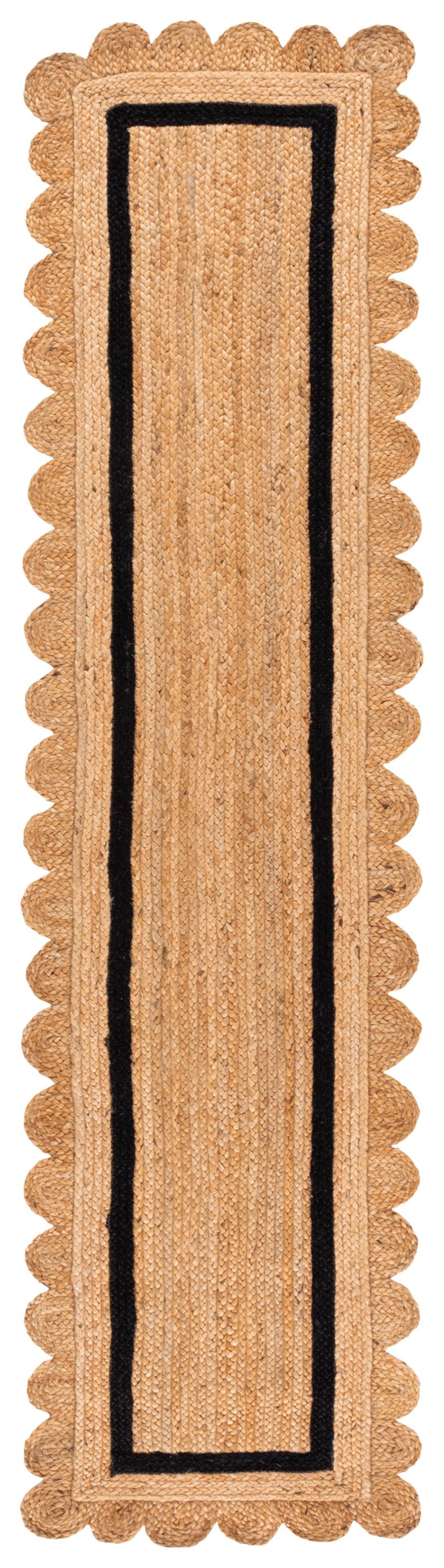 Safavieh Natural Hand‑Woven Jute Runner In Natural Black — Coastal Minimalist Texture, Durable Low-Profile Rug 2'-3" x 9'-0" NF896Z-29
