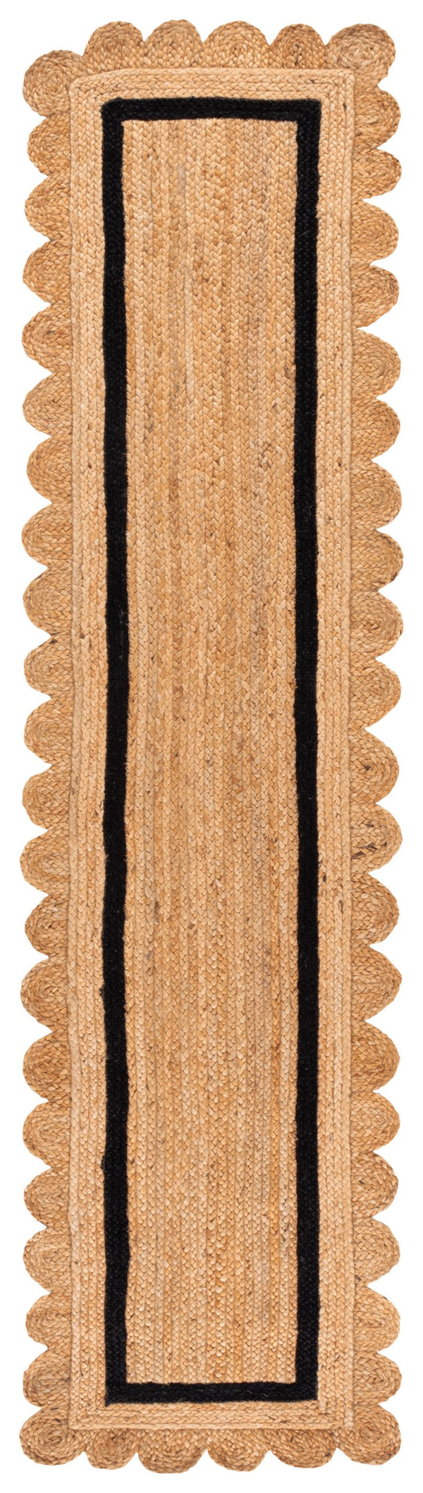 Safavieh Natural Hand‑Woven Jute Runner In Natural Black — Coastal Minimalist Texture, Durable Low-Profile Rug 2'-3" x 9'-0" NF896Z-29