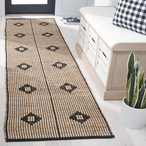 Safavieh Natural Fiber 898z Stylish Jute Pile Rug - Elegant Addition For Home Décor And Comfort Natural ,Black Jute Pile Nf898z-6