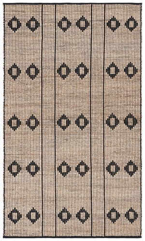 Safavieh Natural Fiber 898z Stylish Jute Pile Rug - Elegant Addition For Home Décor And Comfort Natural ,Black Jute Pile Nf898z-6