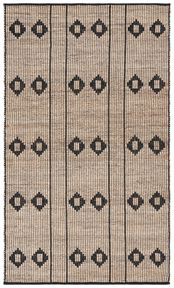 Safavieh Natural Fiber 898z Stylish Jute Pile Rug - Elegant Addition For Home Décor And Comfort Natural ,Black Jute Pile Nf898z-6