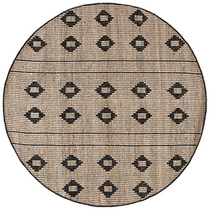 Safavieh Natural Fiber 898z Stylish Jute Pile Rug - Elegant Addition For Home Décor And Comfort Natural ,Black Jute Pile Nf898z-6