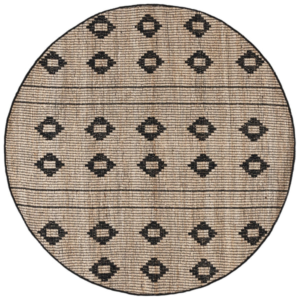 Safavieh Natural Fiber 898z Stylish Jute Pile Rug - Elegant Addition For Home Décor And Comfort Natural ,Black Jute Pile Nf898z-6