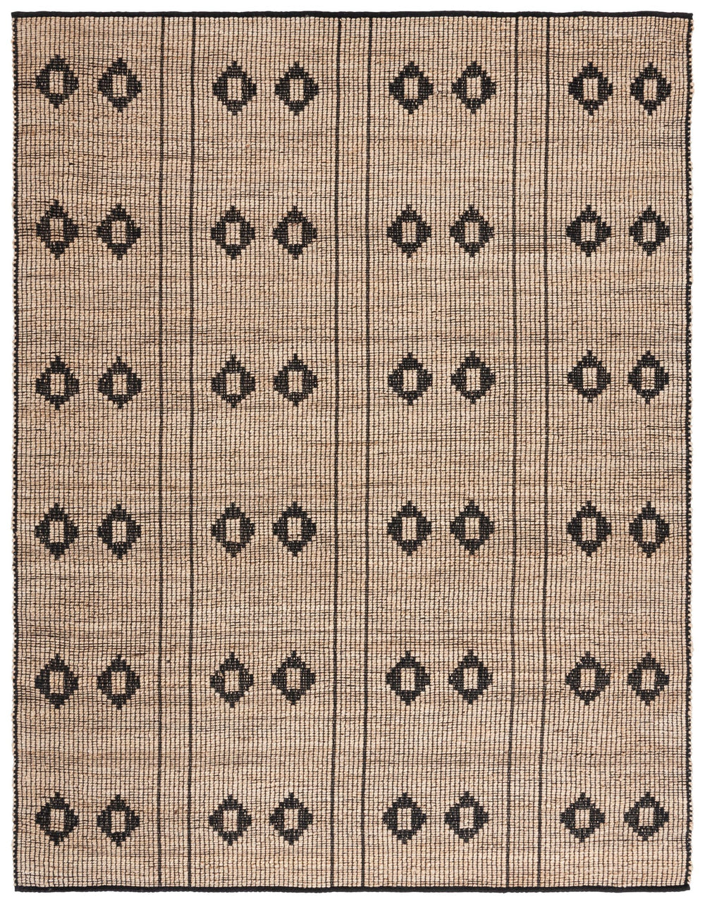 Safavieh Natural Fiber 898z Stylish Jute Pile Rug - Elegant Addition For Home Décor And Comfort Natural ,Black Jute Pile Nf898z-6