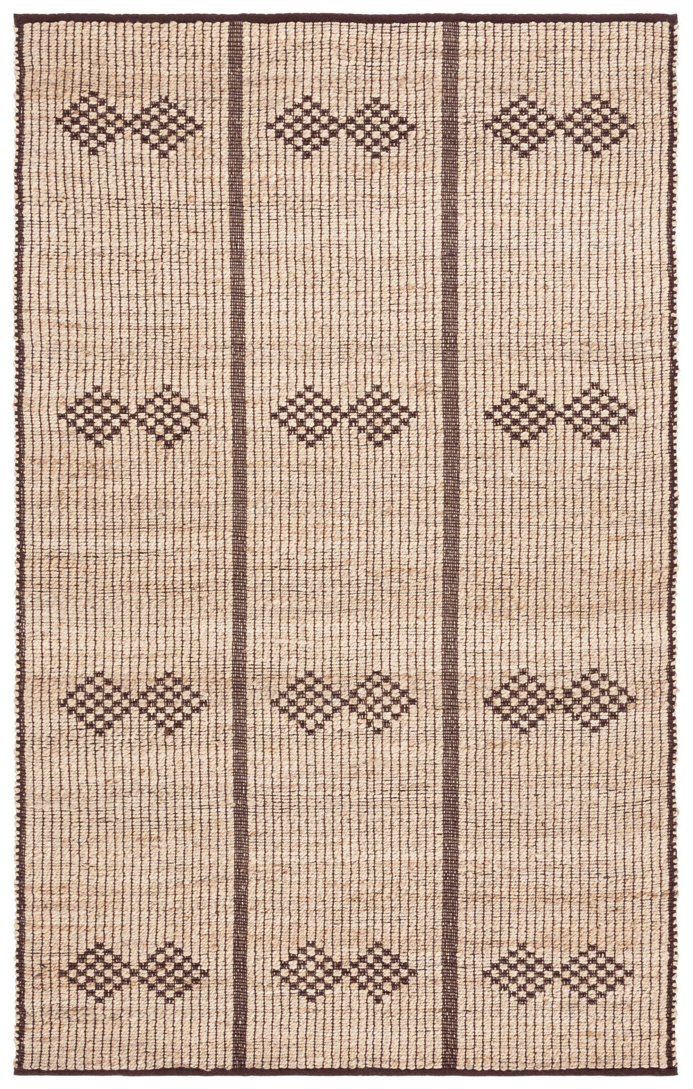 Safavieh Natural Jute Area Rug - Handcrafted Geometric Design For Timeless Elegance And Warmth In Your Home Natural ,Brown Jute Pile Nf899a-5