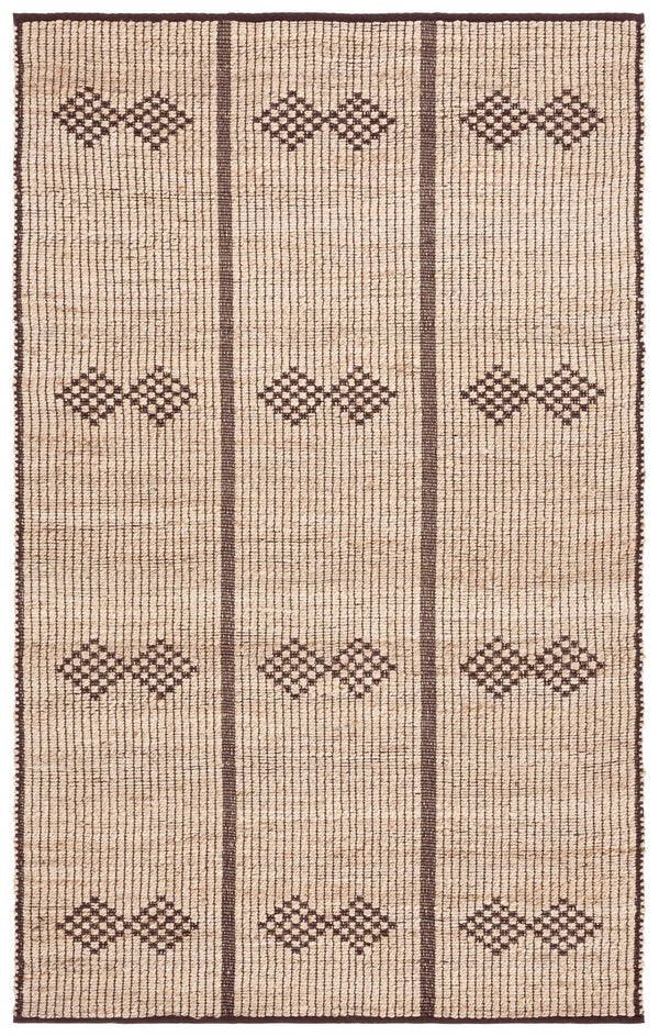 Safavieh Natural Jute Area Rug - Handcrafted Geometric Design For Timeless Elegance And Warmth In Your Home Natural ,Brown Jute Pile Nf899a-5