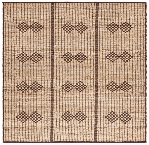 Safavieh Natural Jute Area Rug - Handcrafted Geometric Design For Timeless Elegance And Warmth In Your Home Natural ,Brown Jute Pile Nf899a-5