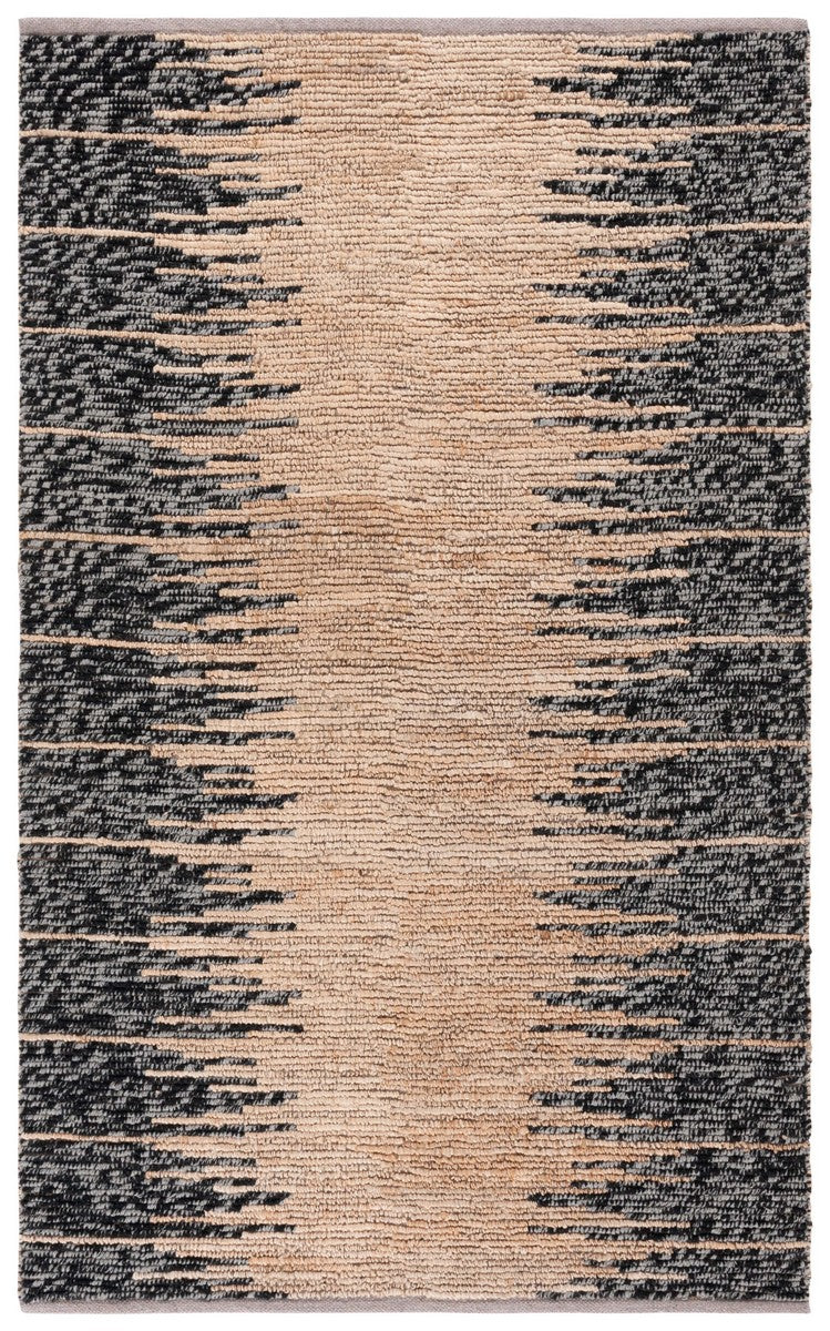 Safavieh Natural Fiber 953 NF953 Hand Woven Natural Fiber Rug Natural / Black NF953A-5