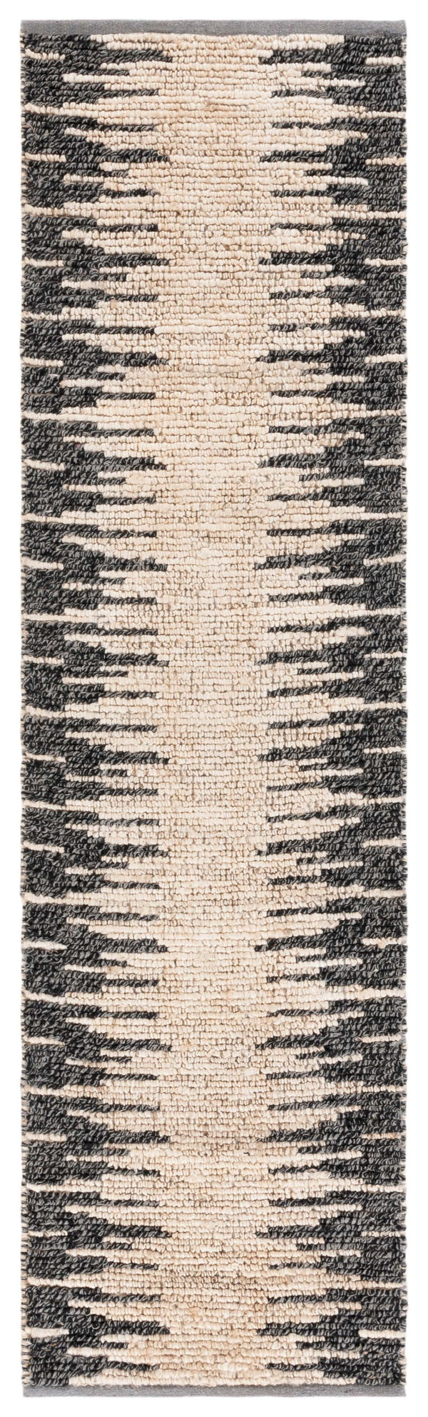 Safavieh Natural Fiber 953 Hand Woven Natural Fiber Rug Bleach / Black 2'-3" x 8'