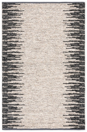 Safavieh Natural Fiber 953 NF953 Hand Woven Natural Fiber Rug Bleach / Black NF953B-5
