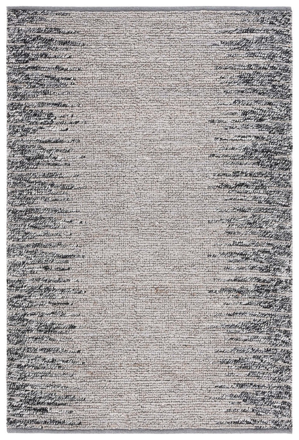 Safavieh Natural Fiber 953 NF953 Hand Woven Natural Fiber Rug Grey / Black NF953F-5