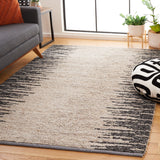 Safavieh Natural Fiber 953 NF953 Hand Woven Natural Fiber Rug Light Grey / Black NF953G-5