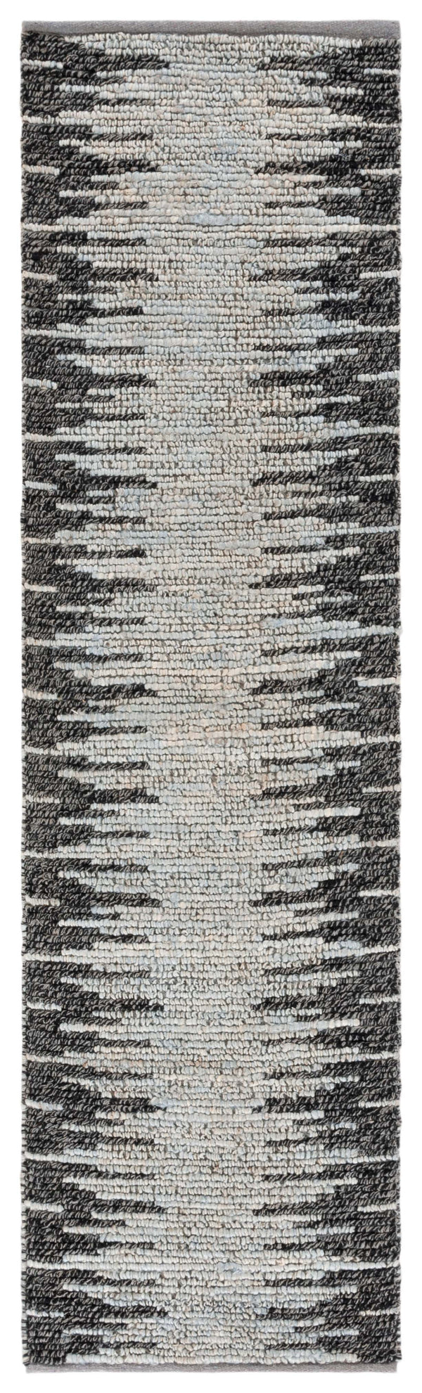Safavieh Natural Fiber 953 Hand Woven Natural Fiber Rug Light Blue / Black 2'-3" x 8'