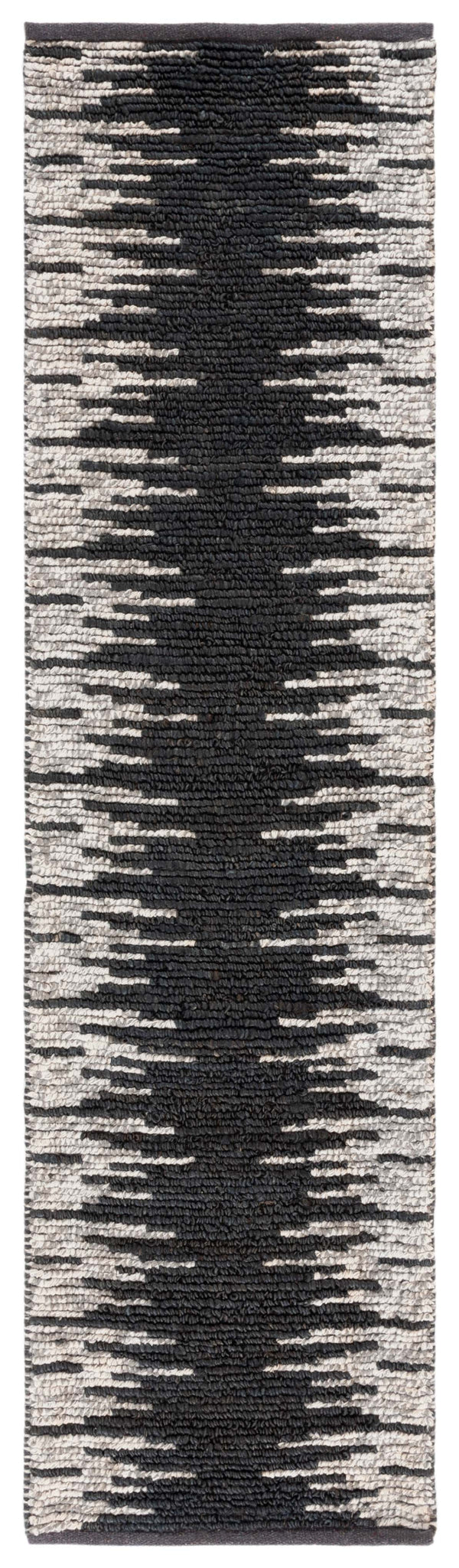 Safavieh Natural Fiber 953 Hand Woven Natural Fiber Rug Black / Beige 2'-3" x 8'