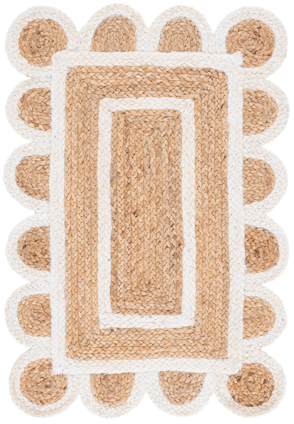 Safavieh Natural Handwoven Jute Area Rug - 3x5 Foot Ivory Charm For Rustic Home Decor Elegance Natural ,Ivory Jute Nfb125a-5