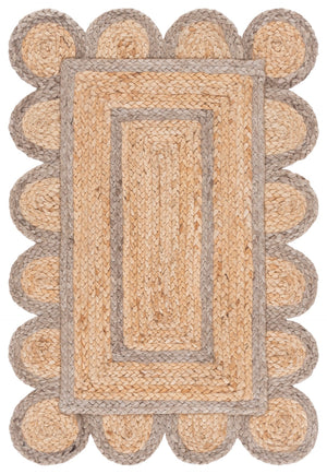 Safavieh Natural Handwoven Jute Area Rug - 3x5 Foot Ivory Charm For Rustic Home Decor Elegance Natural ,Grey Jute Nfb125f-3