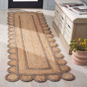 Safavieh Natural Handwoven Jute Area Rug - 3x5 Foot Ivory Charm For Rustic Home Decor Elegance Natural ,Grey Jute Nfb125f-3