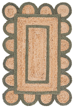 Safavieh Natural Handwoven Jute Area Rug - 3x5 Foot Ivory Charm For Rustic Home Decor Elegance Natural ,Olive Jute Nfb125x-5