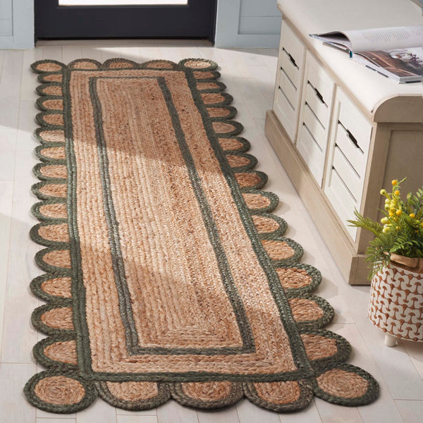 Safavieh Natural Handwoven Jute Area Rug - 3x5 Foot Ivory Charm For Rustic Home Decor Elegance Natural ,Olive Jute Nfb125x-5