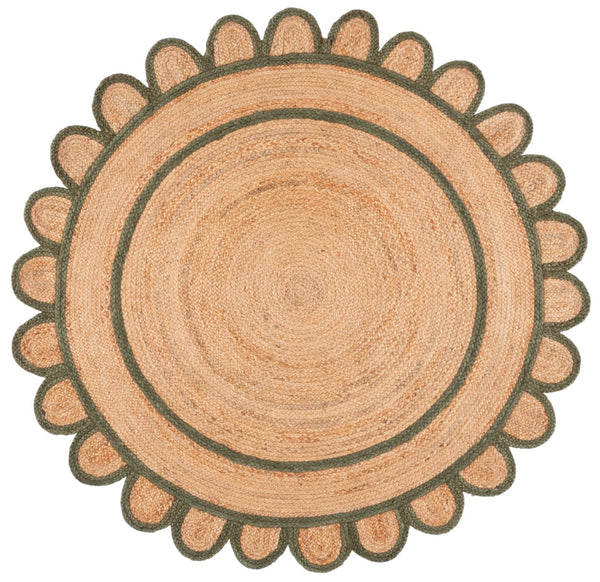 Safavieh Natural Handwoven Jute Area Rug - 3x5 Foot Ivory Charm For Rustic Home Decor Elegance Natural ,Olive Jute Nfb125x-5