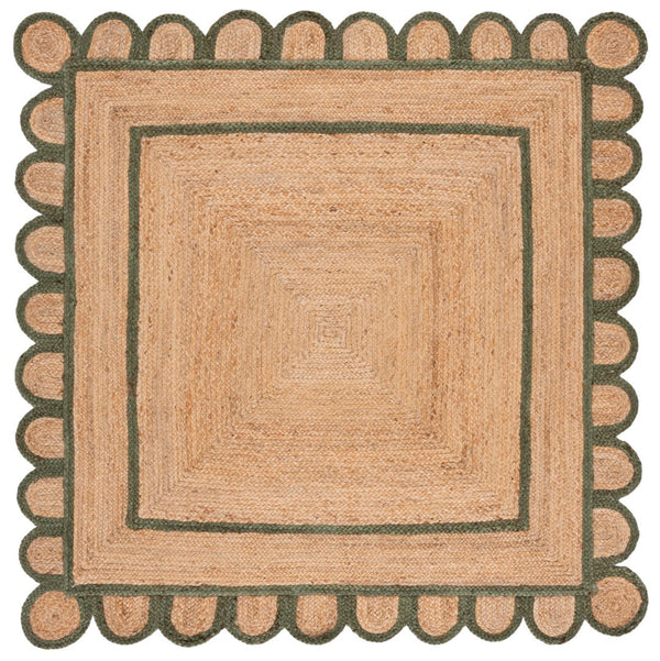 Safavieh Natural Handwoven Jute Area Rug - 3x5 Foot Ivory Charm For Rustic Home Decor Elegance Natural ,Olive Jute Nfb125x-5