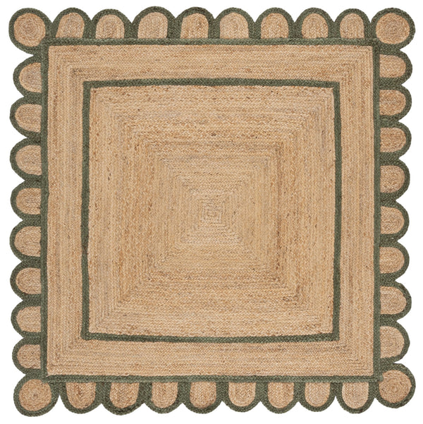 Safavieh Natural Hand‑Woven Jute Rug 3X5 In Olive & Natural — Low‑Profile, Durable, Coastal Farmhouse Style NFB125X-3