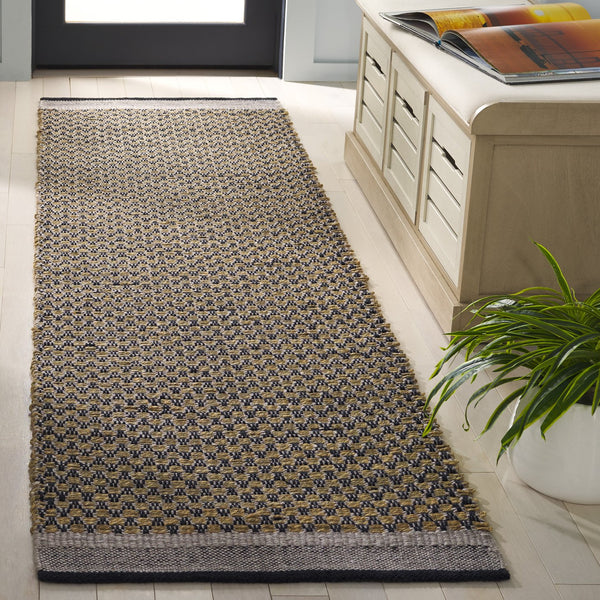 Safavieh Natural Hand-woven Seagrass Runner Rug – Elegant, Earthy Tones For Stylish Home Decor And Comfort Natural ,Black 60% Seagrass,20% Cotton,20% Wool Nfb201a-28