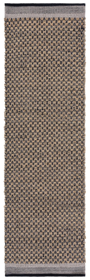 Safavieh Natural Fiber Area Rug - Handwoven Seagrass, Cotton & Wool For Timeless Style And Comfort Natural ,Black 60% Seagrass,20% Cotton,20% Wool Nfb201a-4