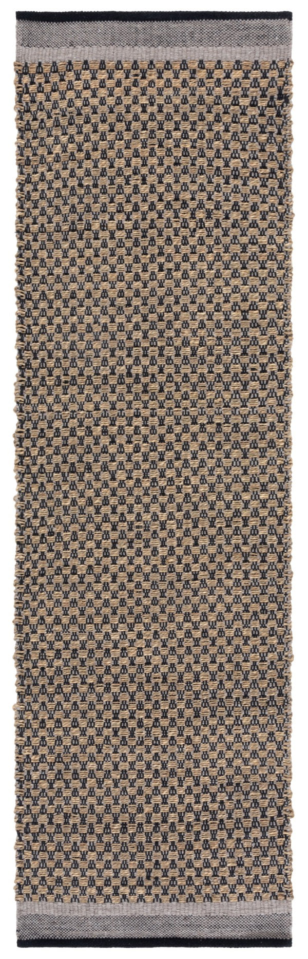 Safavieh Natural Fiber Area Rug - Handwoven Seagrass, Cotton & Wool For Timeless Style And Comfort Natural ,Black 60% Seagrass,20% Cotton,20% Wool Nfb201a-4