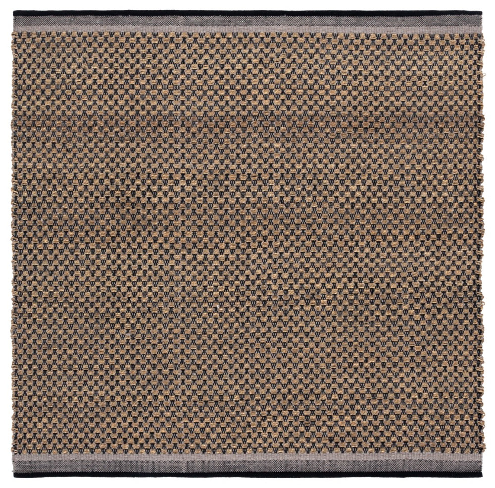 Safavieh Natural Fiber Area Rug - Handwoven Seagrass, Cotton & Wool For Timeless Style And Comfort Natural ,Black 60% Seagrass,20% Cotton,20% Wool Nfb201a-4