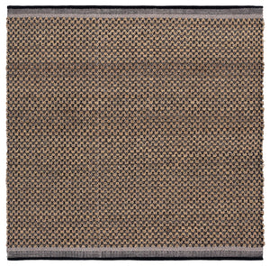 Safavieh Natural Fiber Area Rug - Handwoven Seagrass, Cotton & Wool For Timeless Style And Comfort Natural ,Black 60% Seagrass,20% Cotton,20% Wool Nfb201a-4