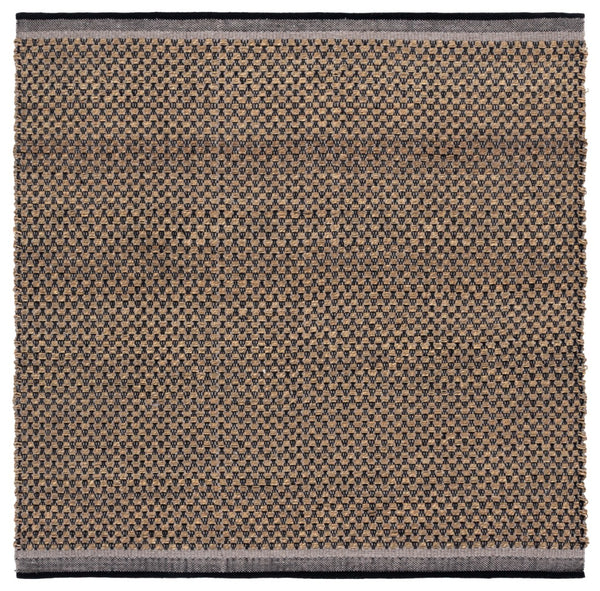 Safavieh Natural Fiber Area Rug - Handwoven Seagrass, Cotton & Wool For Timeless Style And Comfort Natural ,Black 60% Seagrass,20% Cotton,20% Wool Nfb201a-4