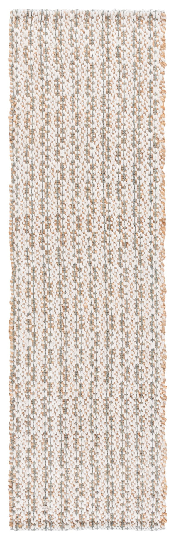 Safavieh Natural Hand-loomed Runner Rug - Eco-friendly Jute & Wool Blend For Timeless Home Décor Appeal Natural ,Ivory 50% Jute 45% Wool,& 5% Pet Nfb225a-28