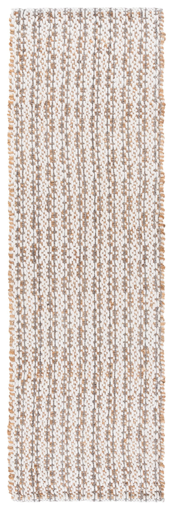 Safavieh Natural Hand-loomed Runner Rug - Eco-friendly Jute & Wool Blend For Timeless Home Décor Appeal Natural ,Grey 50% Jute 45% Wool,& 5% Pet Nfb225f-28