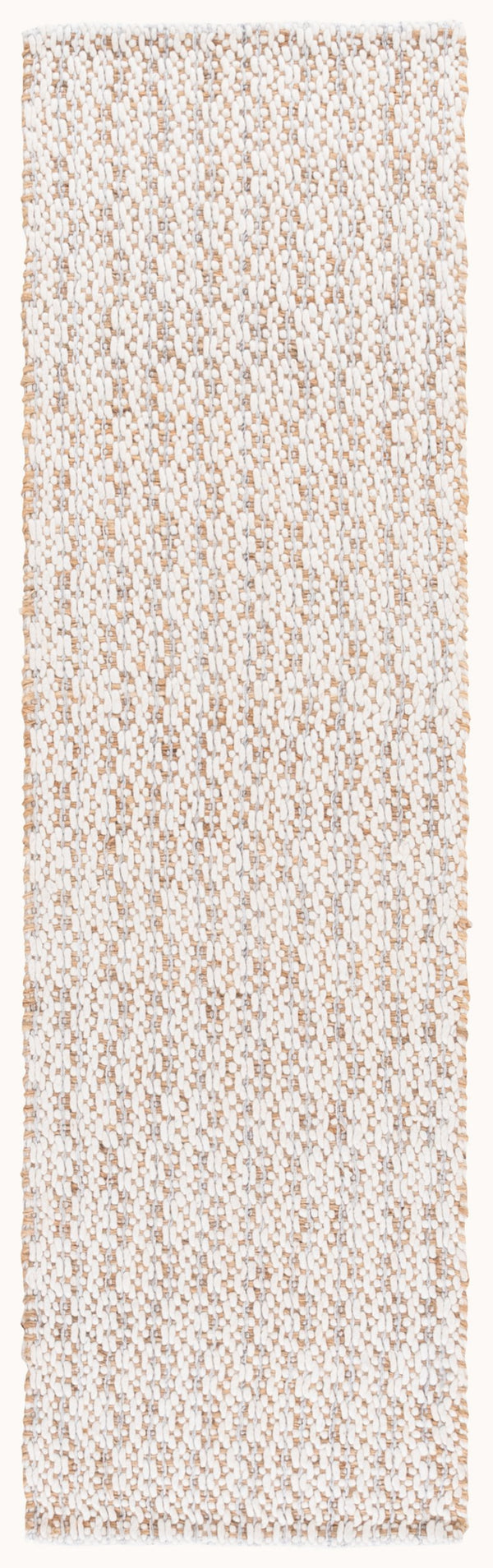 Safavieh Natural Hand-loomed Runner Rug - Eco-friendly Jute & Wool Blend For Timeless Home Décor Appeal Natural ,Silver 50% Jute 45% Wool,& 5% Pet Nfb225g-28