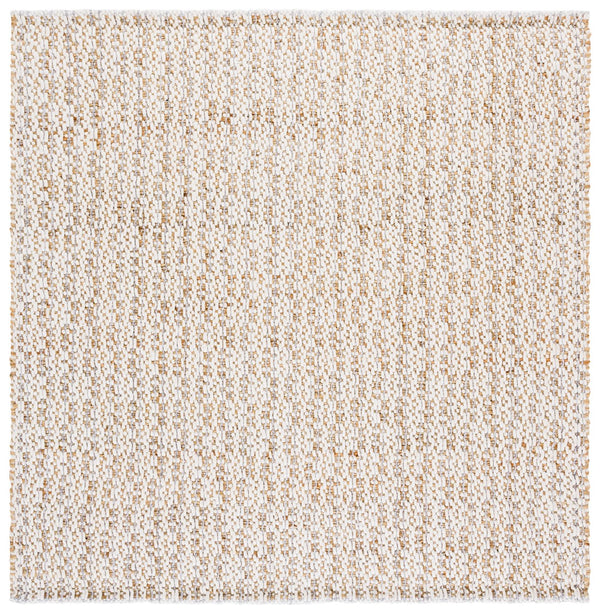 Safavieh Natural Hand-loomed Runner Rug - Eco-friendly Jute & Wool Blend For Timeless Home Décor Appeal Natural ,Silver 50% Jute 45% Wool,& 5% Pet Nfb225g-6sq