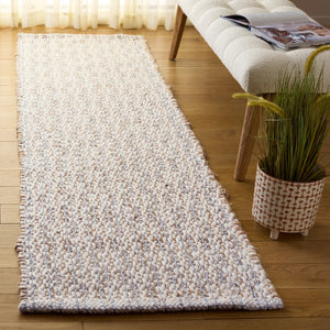Safavieh Natural Hand-loomed Area Rug In Timeless Ivory – Elegant, Eco-friendly Décor For Any Room Natural ,Light Blue 50% Jute 45% Wool,& 5% Pet Nfb225m-8